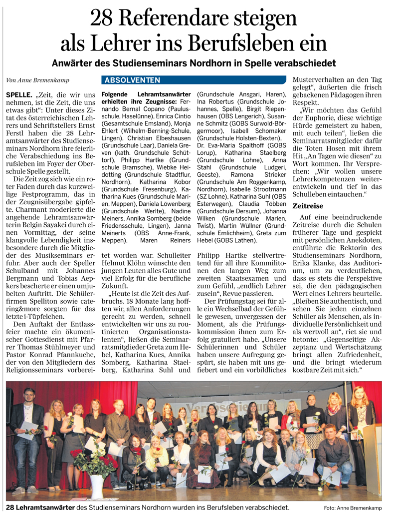 Referendare verabschiedet